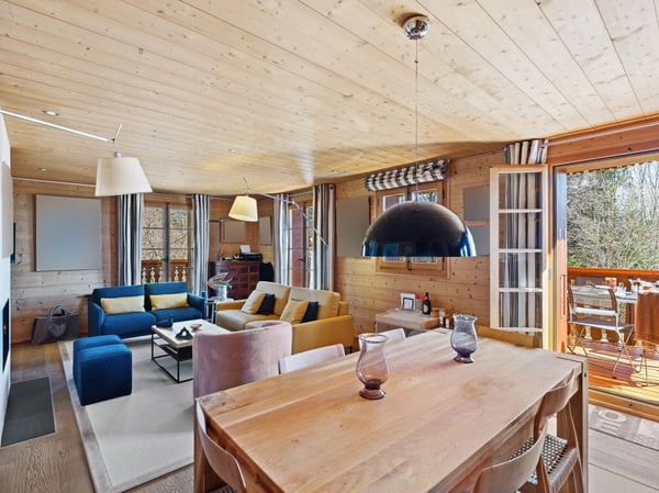 Chic & Cozy 4.5p avec cheminée, balcons, vue, spa, 2 parkings 1