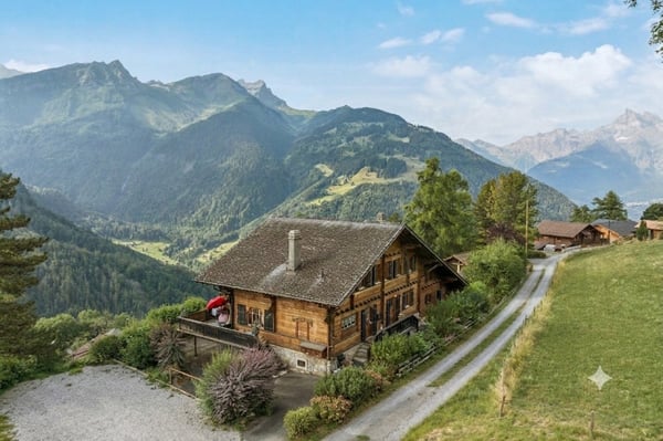 Spacieux chalet de 4 appartements avec vue spectaculaire et grand jard