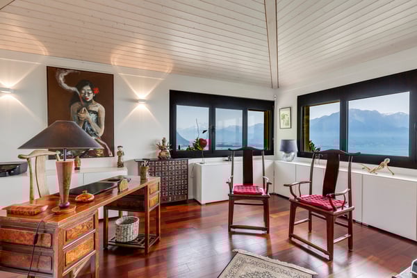 Superbe villa contemporaine avec vue à 180° sur le lac et les Alpes 11