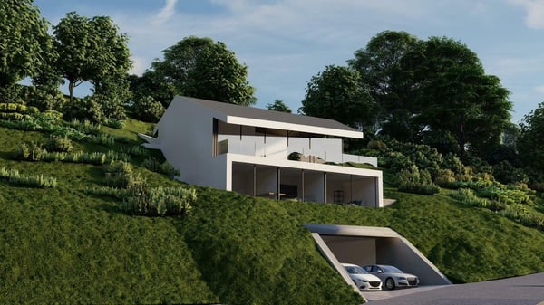 Parcelle avec permis en force et projet pour une villa individuelle 4