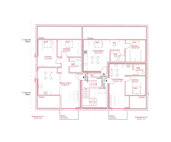 Avant-projet - Immeuble avec potentiel de développement à Charrat 9