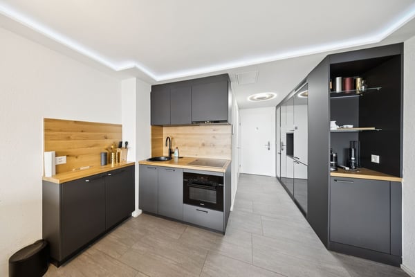 Charmant appartement de 3,5 pièces avec cuisine et salle de bains, lum 9