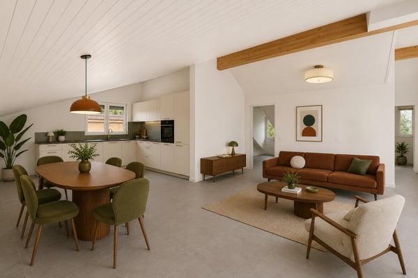 Zeitgemässes Loft mit freiem Blick auf die umliegenden Landwirtschafts 1