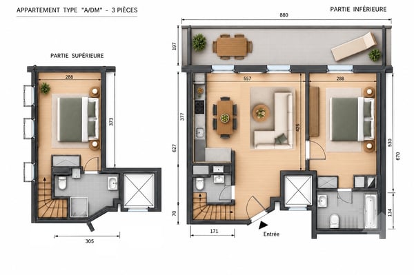 Torgon, duplex rénové de 3.5 pièces dans l'immeuble 