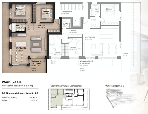 Appartement neuf de 1.5 pièces en hauteur privilégiée 12