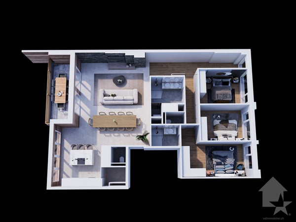 Appartement de 1.5 pièces en cours de rénovation complète - livré neuf 2