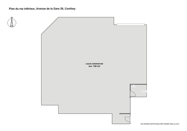A louer, local commercial d'env. 189 m2 zone commerciale de Conthey 3