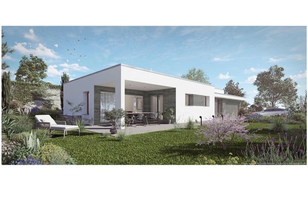 Terrain à bâtir avec permis en force et projet de construction 1