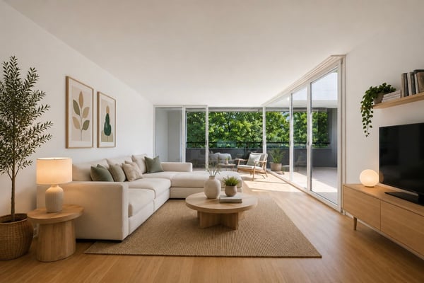 Triplex contemporain en demi-niveaux avec loggia, studio indépendant e 4