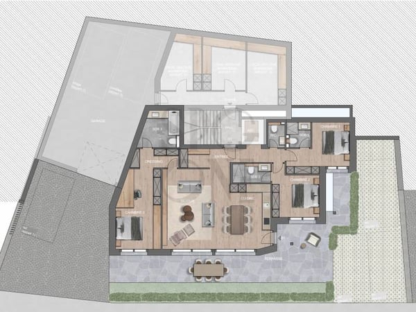 Appartement rez de chaussée dans nouvelle résidence exclusive 5