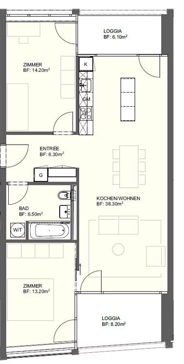 Moderne Wohnung in Visp im 3. Stock 12