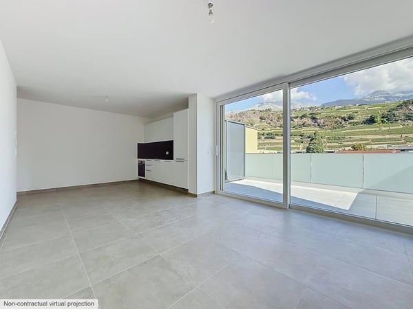 A louer à Uvrier grand 2.5 pièces en attique avec terrasse 3