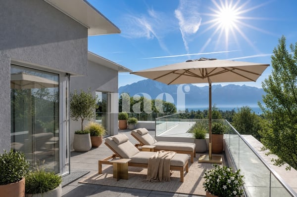 Appartement de 5.5 pièces en attique et en duplex avec vue panoramique sur le lac à vendre à Montreux 2