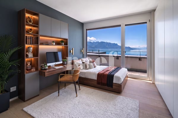 Appartement en attique de 4.5 pièces avec terrasse et vue grandiose sur le Léman à vendre sur les hauts de Montreux 9