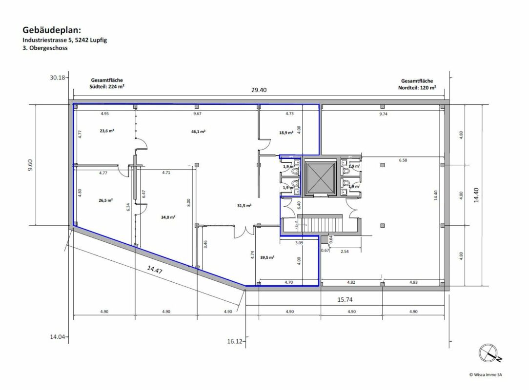 Espace de bureau et commercial attractif dans un excellent emplacement de trafic