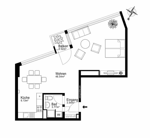 Moderne Loft-Wohnung nähe Messeplatz 6