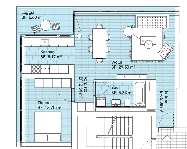 Moderne und helle 1.5 Zimmer im Lehenmatt-Quartier 9