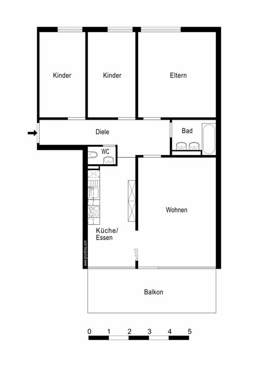 Attraktive Wohnung mit grossem Balkon 6