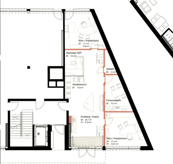 Flexibel nutzbare Gewerbefläche/Büroräume an gut frequentierter Lage 10