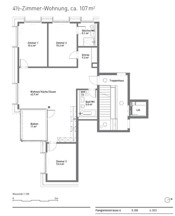 Attraktive 4.5 Zimmerwohnung im 3. OG an ruhiger Lage 8