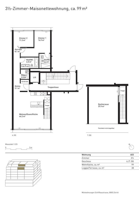 Moderne Maisonettewohnung mit grosser Dachterrasse 5