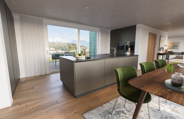 Exklusive 1 ½-Zimmer-Attika-Wohnung mit atemberaubendem Ausblick 2