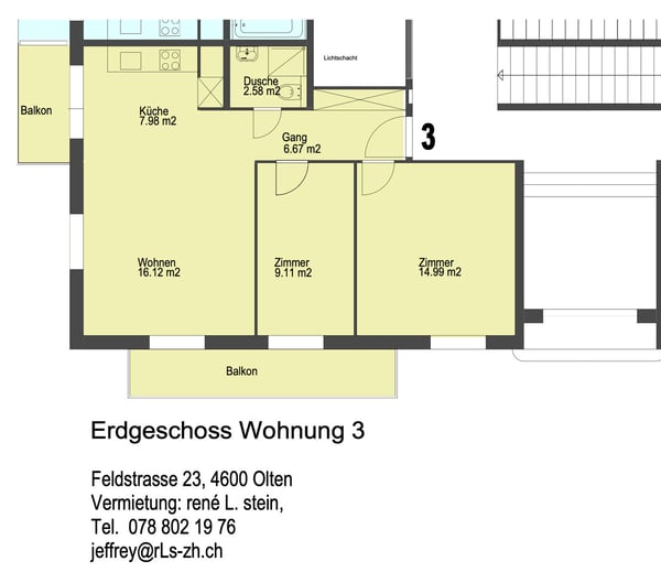 3.5 Zimmer Hochparterre - städtische Wohnlage 10