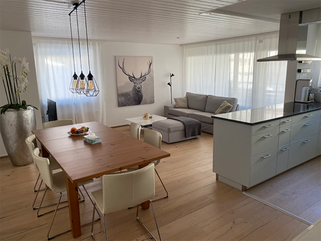 Appartement moderne 3 1/2 pièces à proximité immédiate du téléski et des pistes de ski de fond Bünda