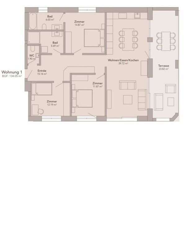 4.5-Zimmer-Wohnung EG ERSTWOHNSITZ 6