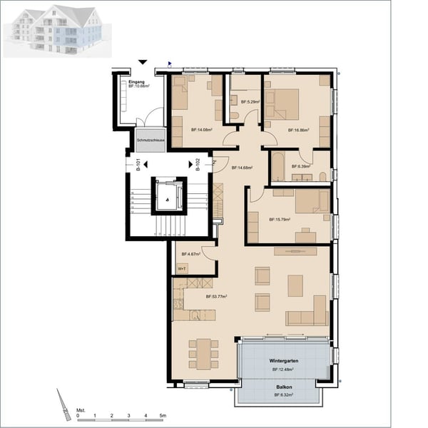 1.5 Zimmerwohnung an herrlicher Lage 3