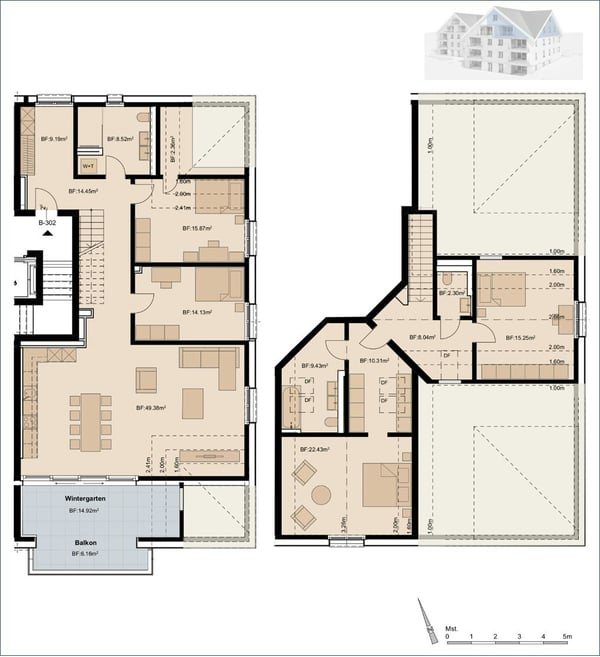 Himmlisch wohnen - 1.5 Zimmer-Maisonette Dachwohnung mit Weitblick 5