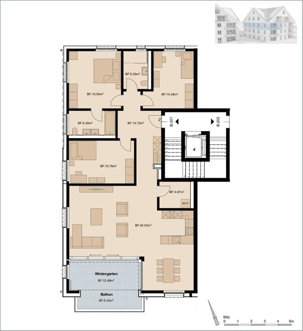 Grosse 1.5 Zimmerwohnung 4