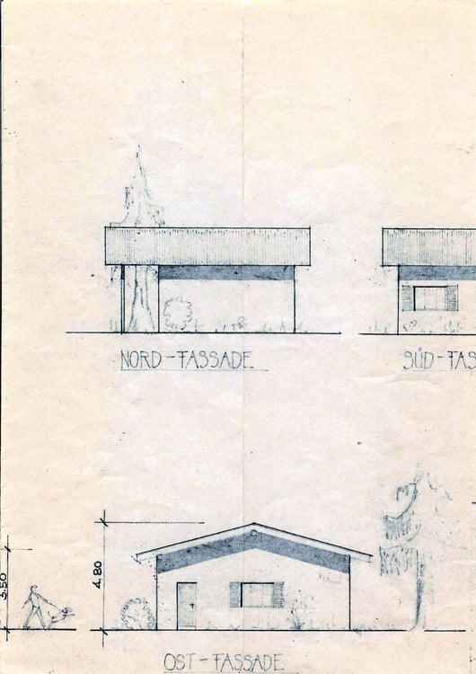 Holzchalet Elementbau mit Betonsockelfundament, Tinyhouse 4