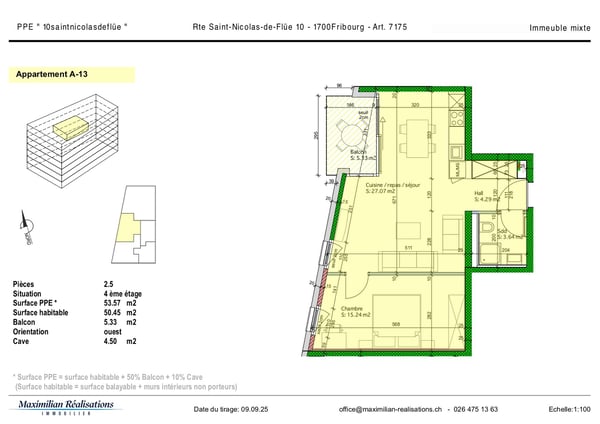 Superbe appartement de 1.5 pièces à Fribourg 5