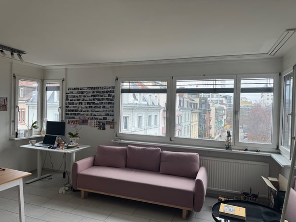 Bright, quiet, modern 1.5room apartment, 4th floor, Novartis 3