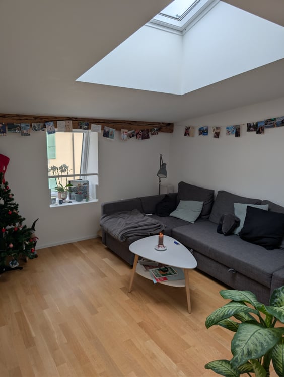 1.5 pièces à 2 minutes de la gare de Lausanne 1