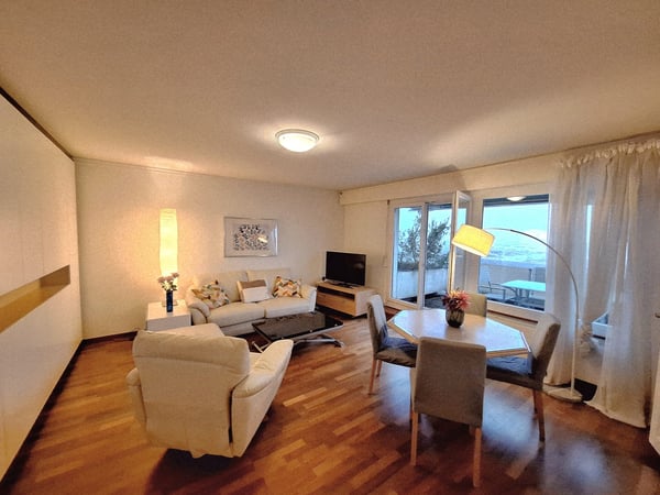 MAGNIFIQUE PENTHOUSE GRAND SACONNEX GENEVE MEUBLÉ 1