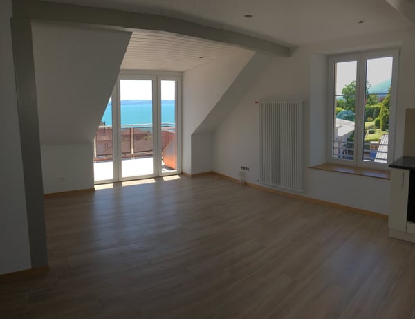 Peseux, lumineux 1 pces avec 1 balcons 1