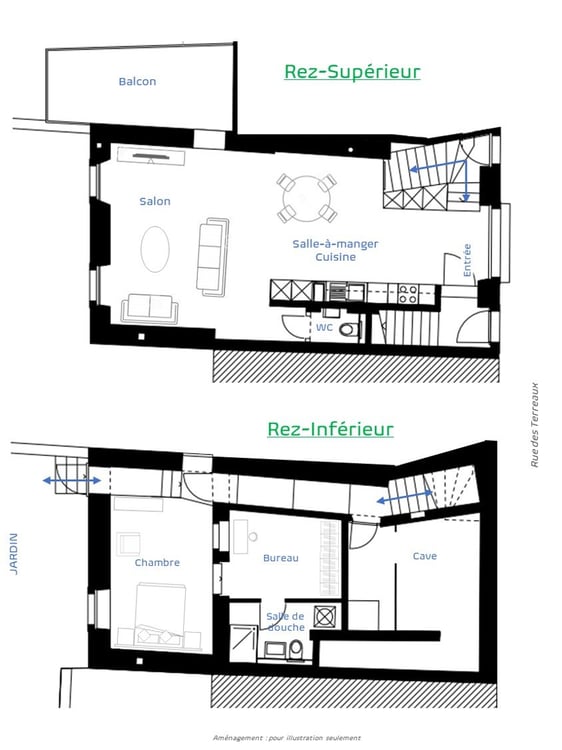 Atypique - Duplex 1 pces, 19m2, vue, terrasse, jardin 5