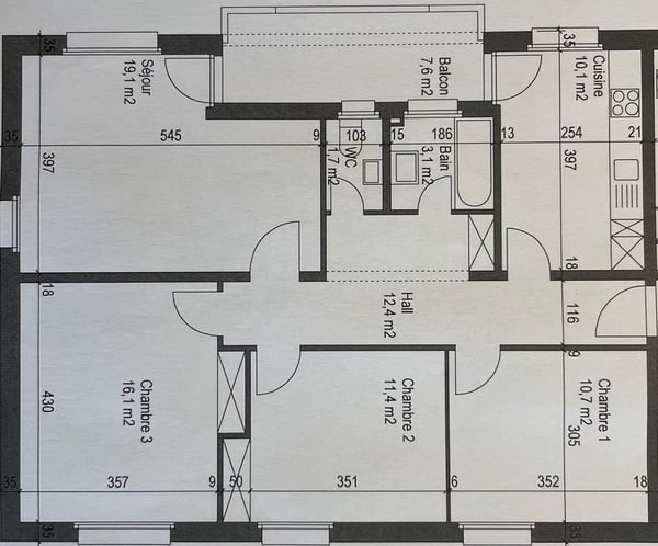 A louer bel appartement 1,5 pièces rénové 8