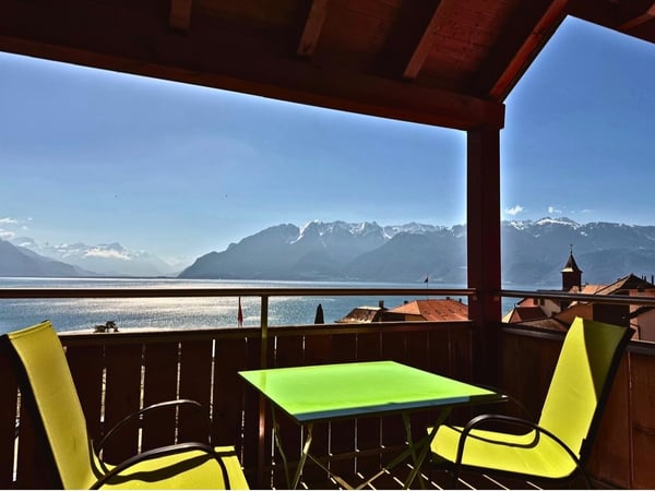 Colocation chambre duplex avec vue LAC, confort, RIVAZ, TOP 4