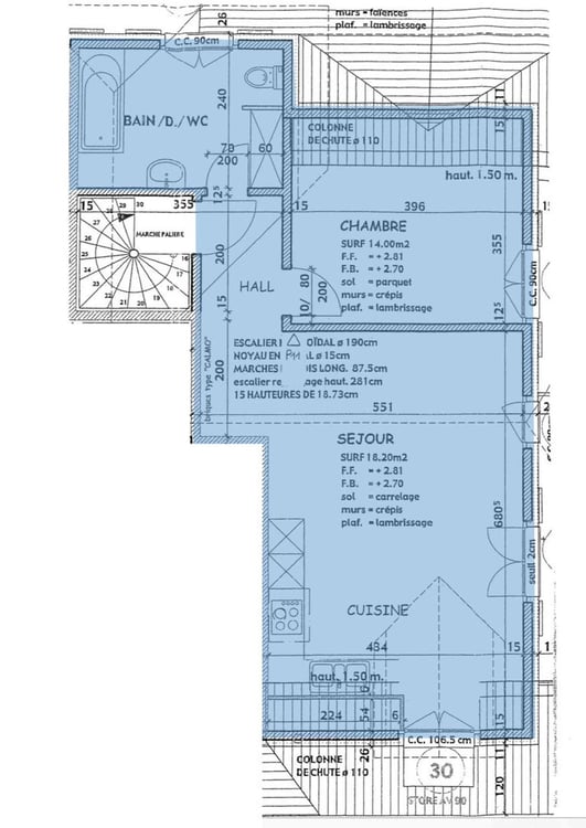 Logement meublé à Pont-la-Ville avec place de parking 5