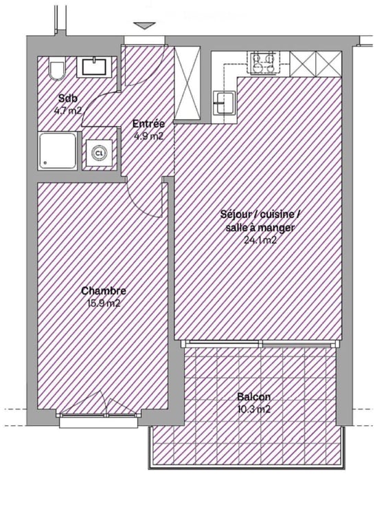 Appartement 3,5 pcs neuf à louer à Léchelles (Belmont-Broye) 3