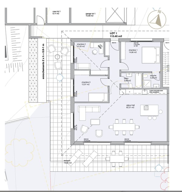 Appartement neuf à Lutry avec jardin et vue montagnes 2