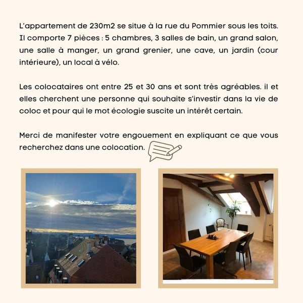 CHAMBRE DANS COLOC À 5 2