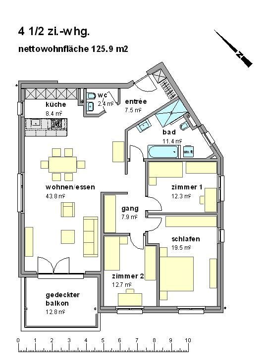 Moderne Wohnung in familienfreundlichem 6-Parteien-Haus 5