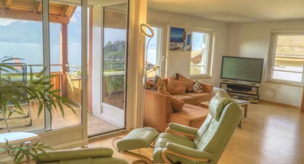 Colocation chambre duplex avec vue LAC, confort, RIVAZ, TOP 13