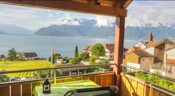 Colocation chambre duplex avec vue LAC, confort, RIVAZ, TOP 7