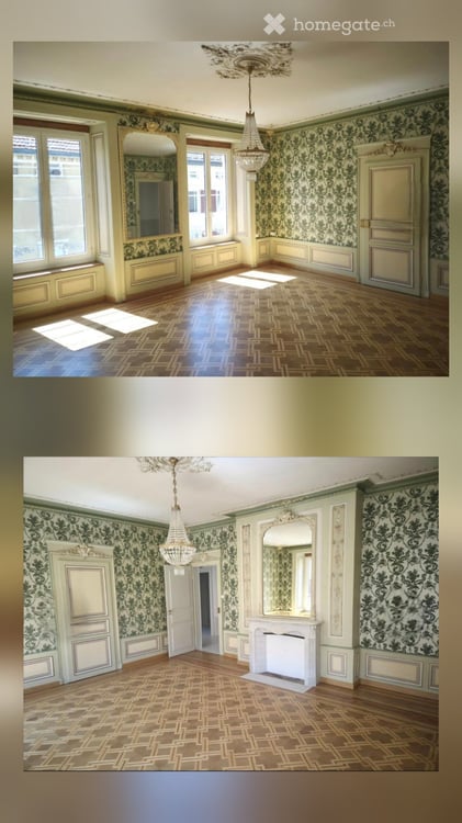 Grand appartement de 7.5 pces avec double balcon et garage 1
