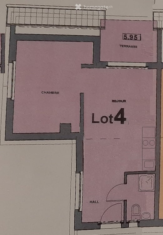 Studio rénové avec terrasse au centre de Crans-VD 1